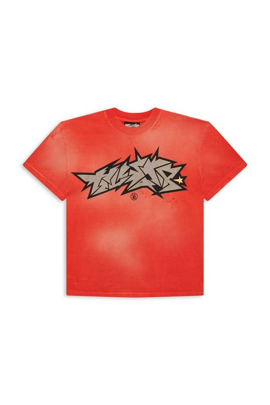 Hellstar Sports Red Crack Print T-Shirt